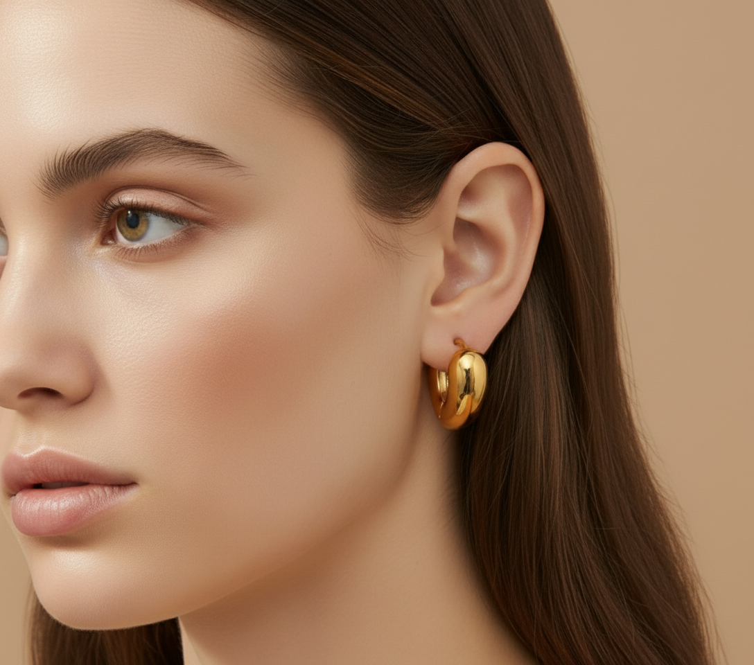 Amour Heart Hoop Earring