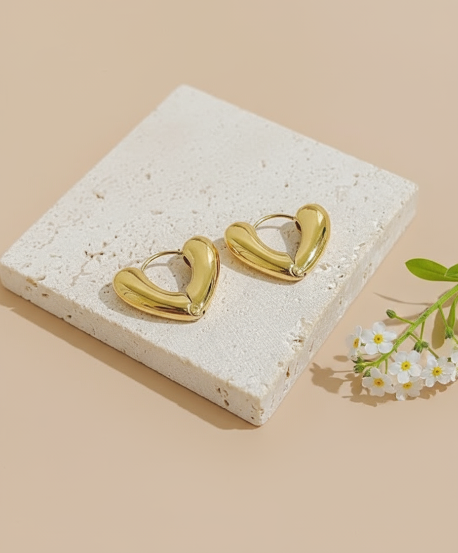 Amour Heart Hoop Earring