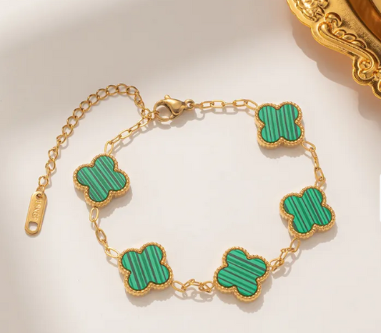 Double-sided Four-Leaf Clover Bracelet