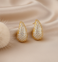 Aqua Gleam Diamond Drop Earrings