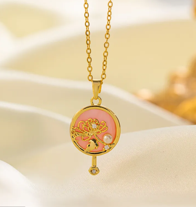 Pearl Flower Pendant Necklace