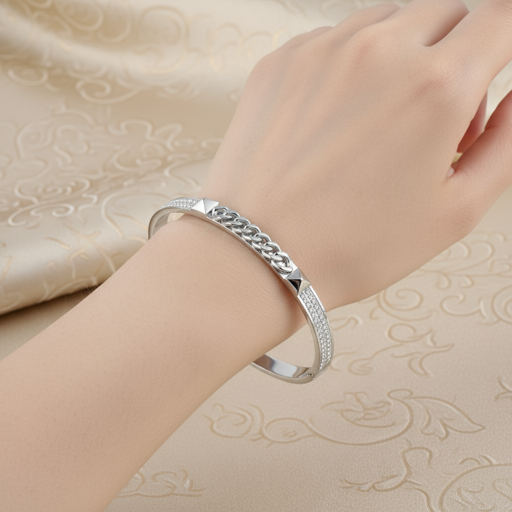 Chain Crystal Bangle