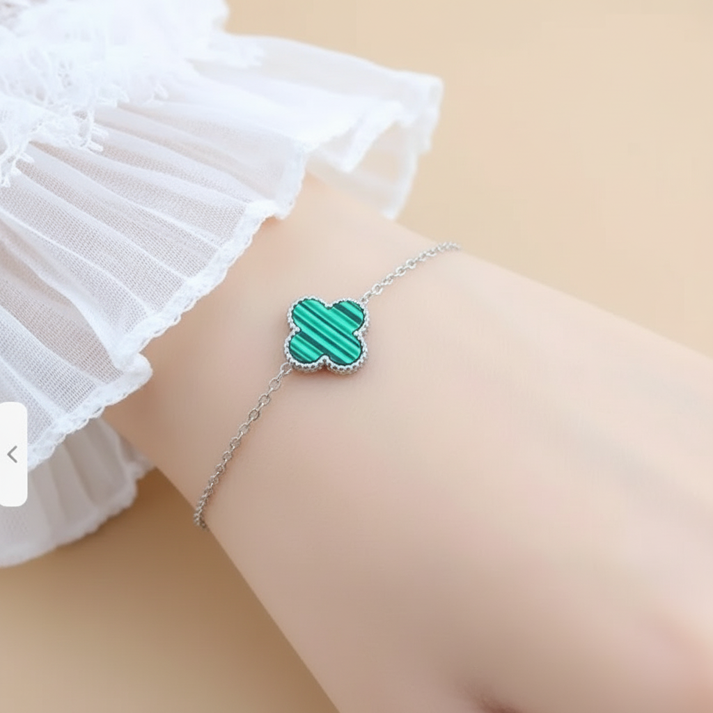 Silver Clover Bracelet