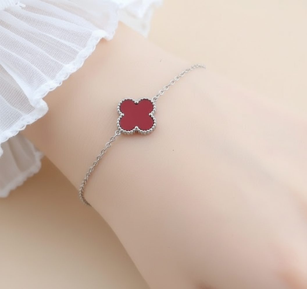 Silver Clover Bracelet