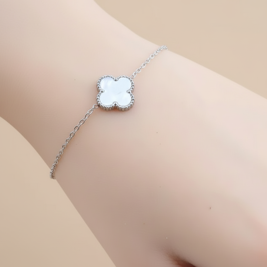 Silver Clover Bracelet