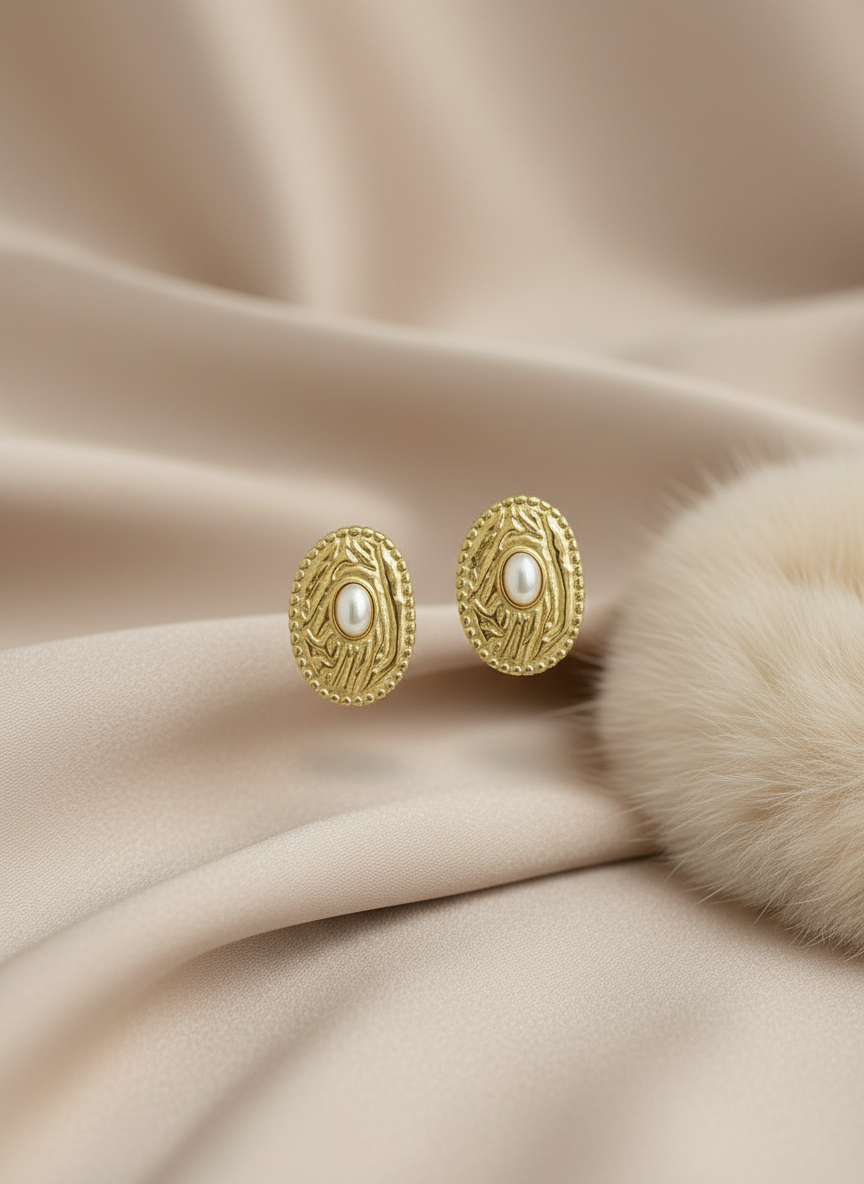 Pearl Dot Textured Studs