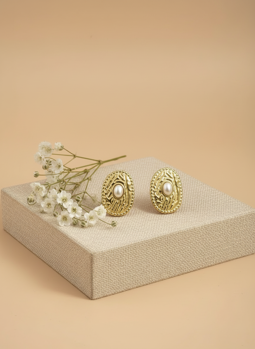 Pearl Dot Textured Studs