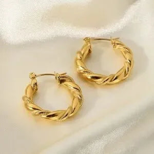 Round Spiral Hoop Earring