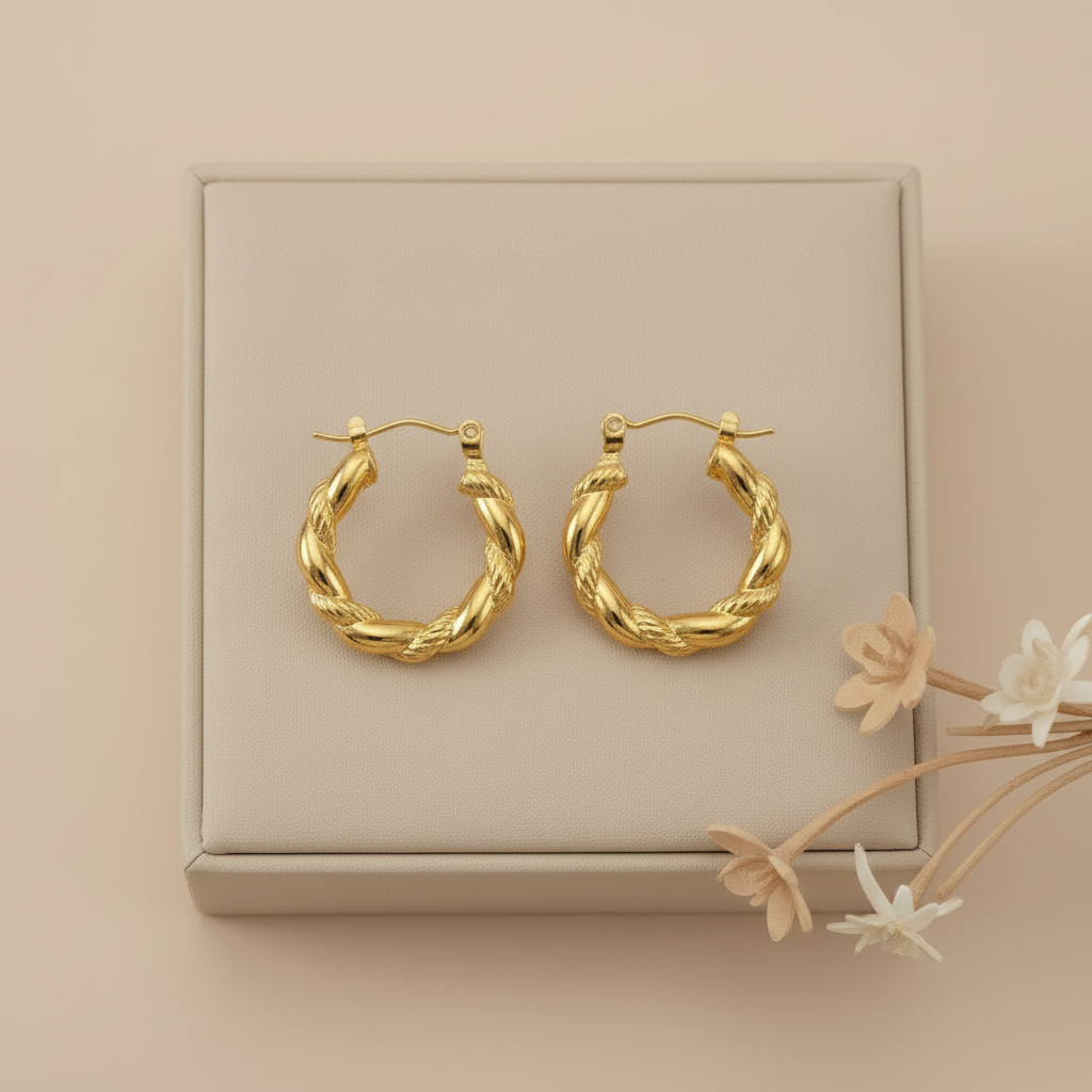 Round Spiral Hoops