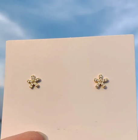 Flower Shaped Stud Earrings